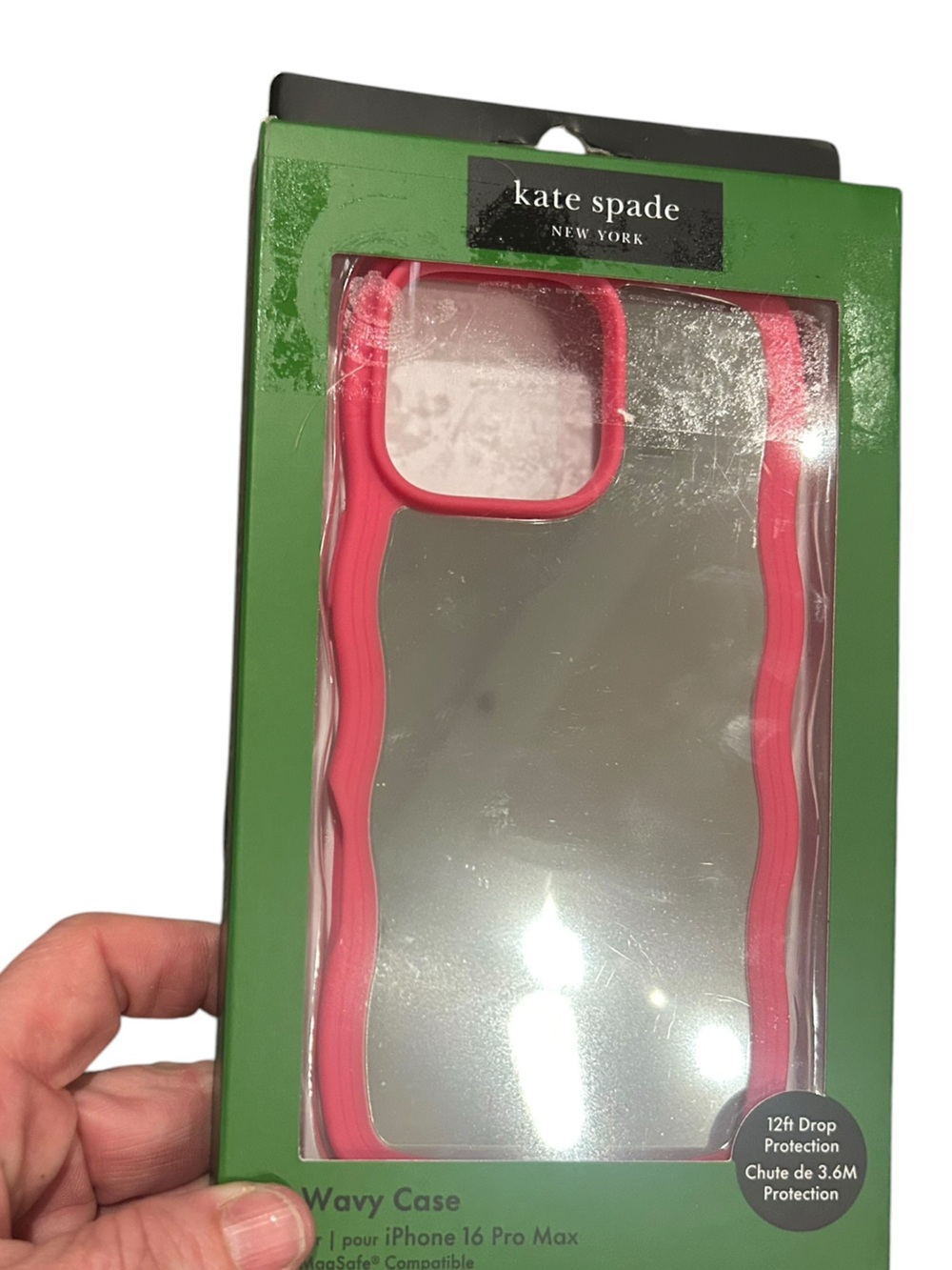 kate spade Pink Wavy-Edge Phone Case with Camera Cutout iPhone 16 pro max